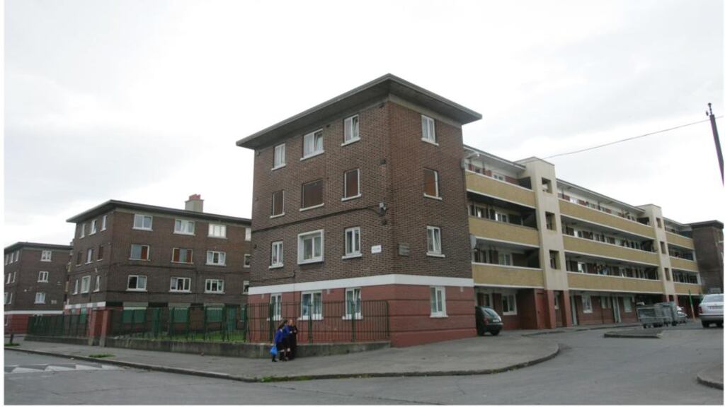 St Teresa’s Gardens, Dublin. Most of the 16 blocks of flats will be demolished, but two blocks, currently housing 60 flats, will be retained. Photograph: Bryan O’Brien