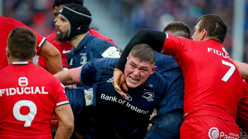Tadhg Furlong during Leinster’s win over Toulouse. Photograph: Oisin Keniry/Inpho
