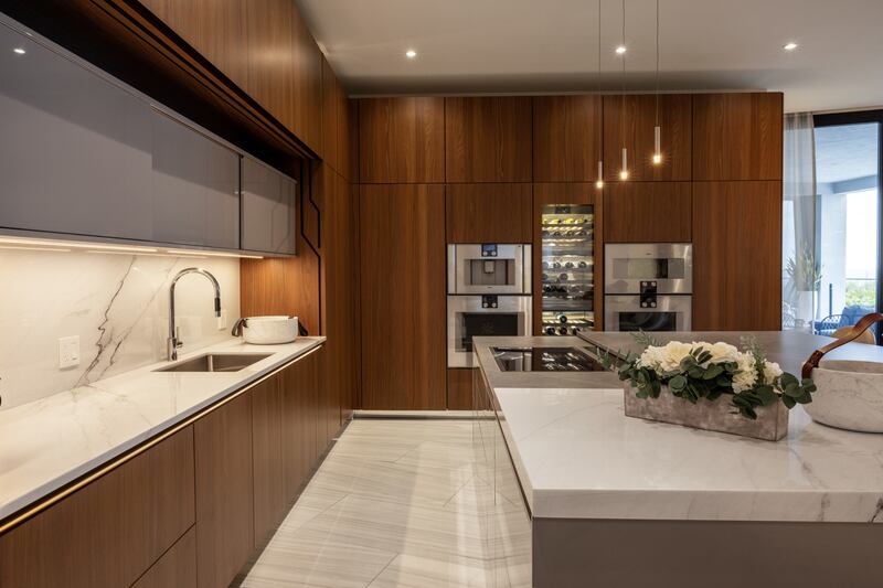 A model apartment of Bentley Residences Miami, which is under construction. Photograph: Scott Baker/The New York Times