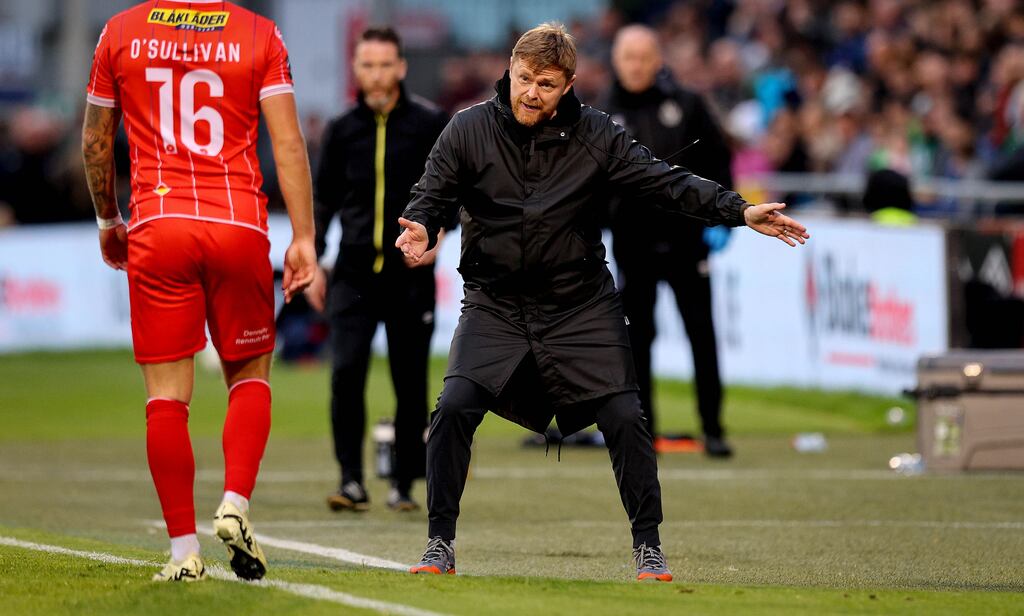 Shelbourne head coach Damien Duff. Photograph: Ryan Byrne/Inpho