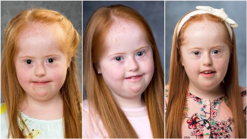 Faye photographed in 2016, ’17 and ’18. Faye has a younger sister, Macy (6).