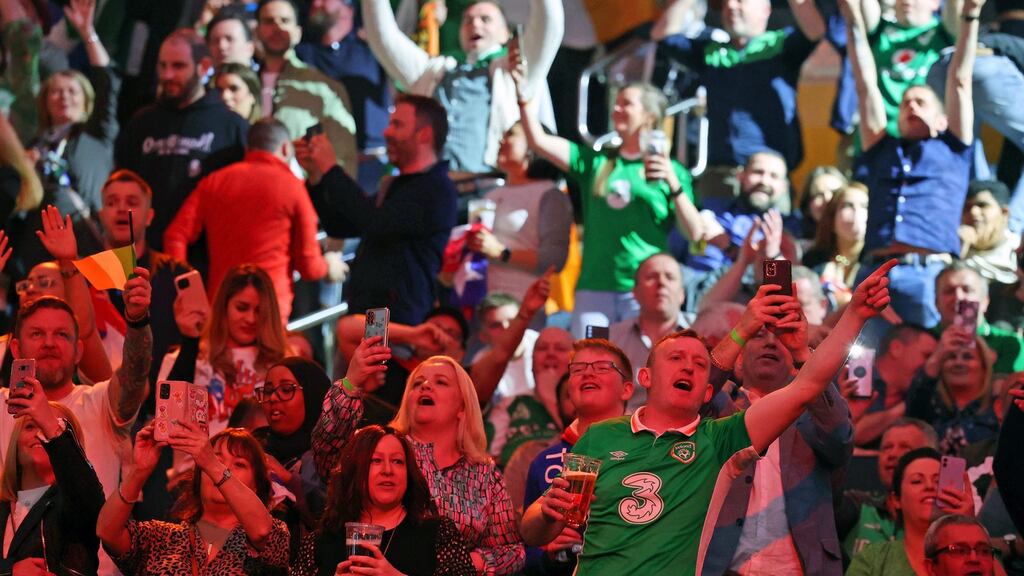 Fans of Katie Taylor at Madison Square with Garden in New York prior to her fight with Amanda Serrano on April 30th. Photograph: Ed Mulholland/Matchroom Boxing/Inpho