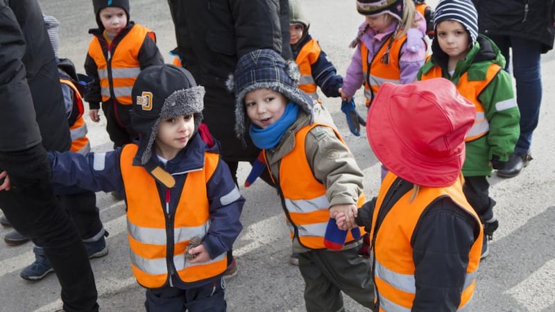 Helping hand: Sweden offers essentially free preschool, free healthcare, free university, free school lunches. Photograph: Melanie Stetson Freeman/Christian Science Monitor via Getty