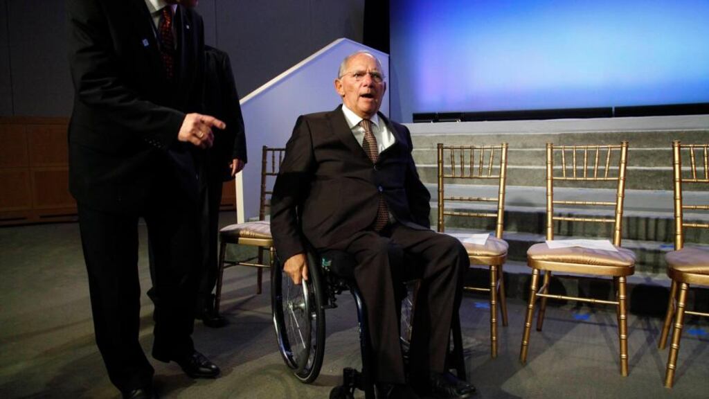 Germany’s finance minister Wolfgang Schäuble: “We think Ireland is doing very well. Ireland did what Ireland had to do . . . now everything is fine.”