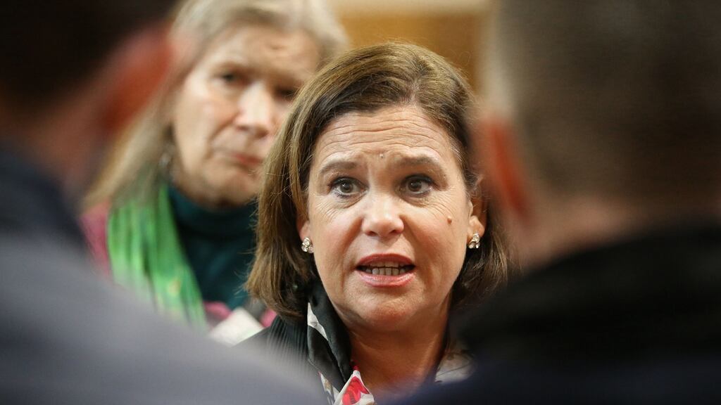 Mary Lou McDonald. After protesting at her exclusion from the head-to-head debates between Leo Varadkar and Micheál Martin, the Sinn Féin leader has the platform in this week’s debates to continue Sinn Féin’s early campaign momentum. Photograph: Nick Bradshaw