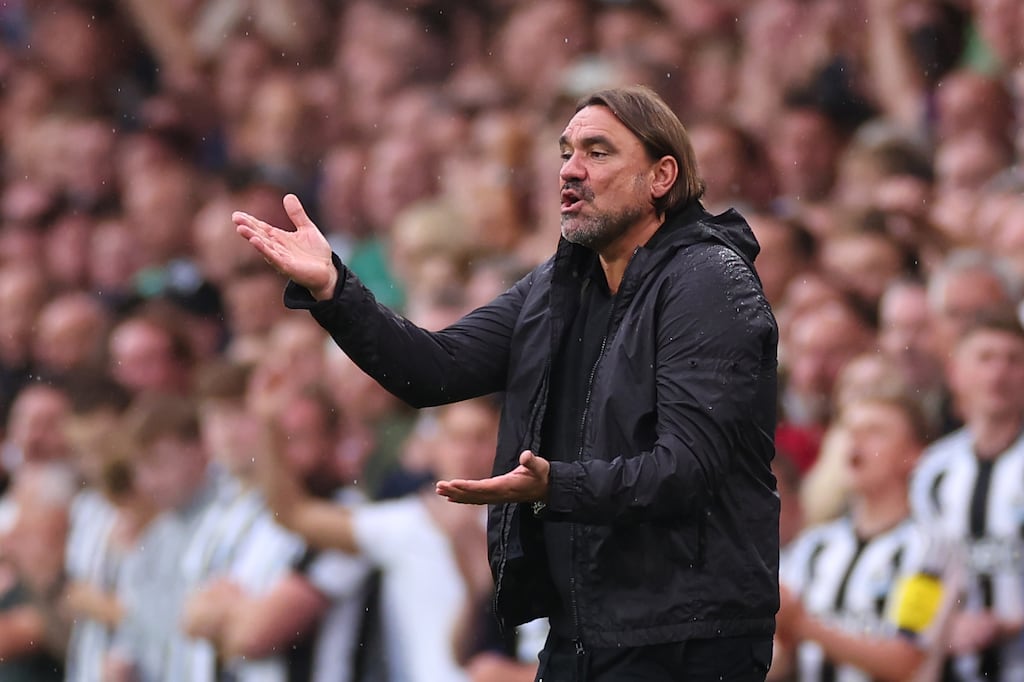 Leeds United manager Daniel Farke surely knows the odds are against him as he seeks to keep his club in the Premier League for more than one season. Photograph: Marc Atkins/Getty Images