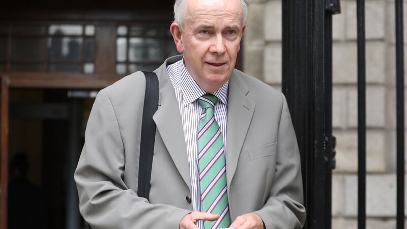 Dr John Hillery pictured leaving the Four Courts after giving evidence in the High Court action taken by Ruth Morrissey  and  her husband Paul. Photograph: Collins Courts