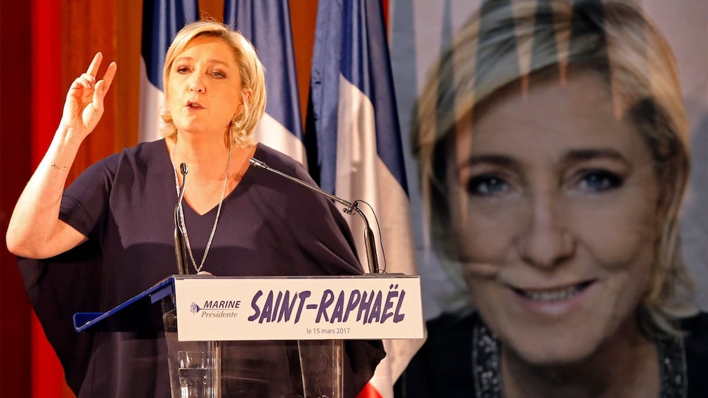 Marine Le Pen, French National Front party leader: “I have no Nazis around me.” Photograph: Jean-Paul Pelissier