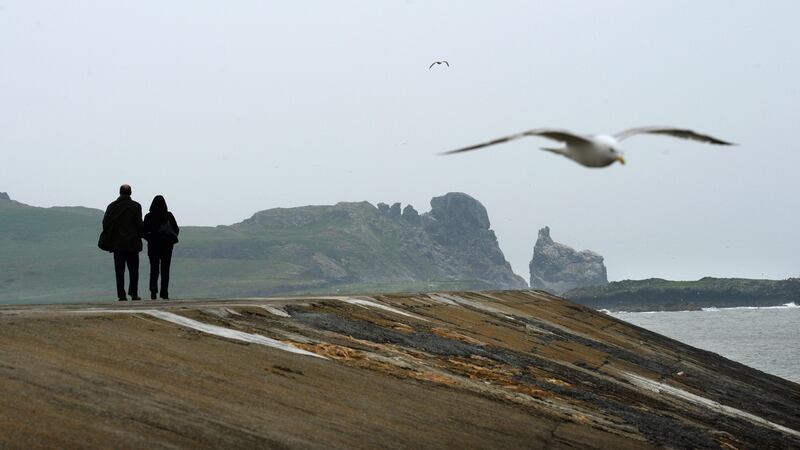A view of Ireland’s Eye from Howth’s east pier. Photograph Dara Mac Dónaill / The Irish Times