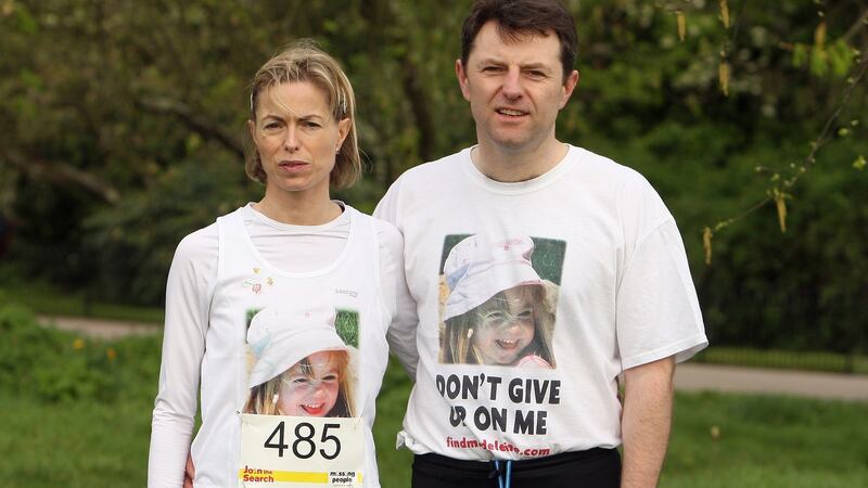 Kate and Gerry McCann: “It became a contest, putting the couple almost on trial, asking various questions which would be legitimate for a policeman to ask in the privacy of an interview room, but tough to be asked continually, in public, with every bizarre theory explored.”   Photograph: Dominic Lipinski/AFP/Getty Images