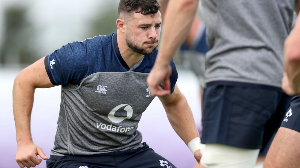 Ireland’s Robbie Henshaw won’t be fit for the Rugby World Cup opener against Scotland. Photo: Dan Sheridan/Inpho