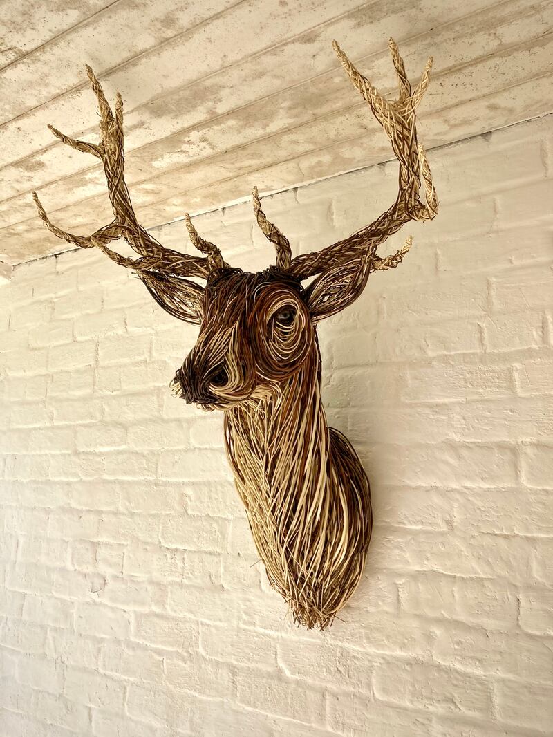 Stag by weaver Bob Johnson