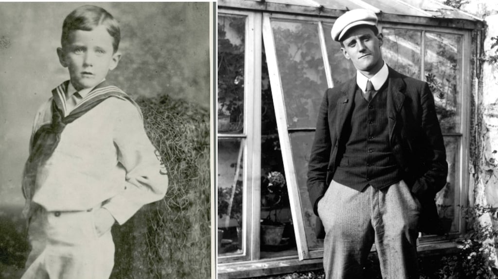 Portraits of James Joyce as a boy and as a young man