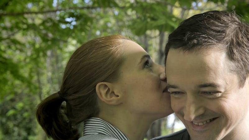 Hugh O’Conor with Charlie Murphy in Arlingon: A Love Story. Photograph: Patrick Redmond