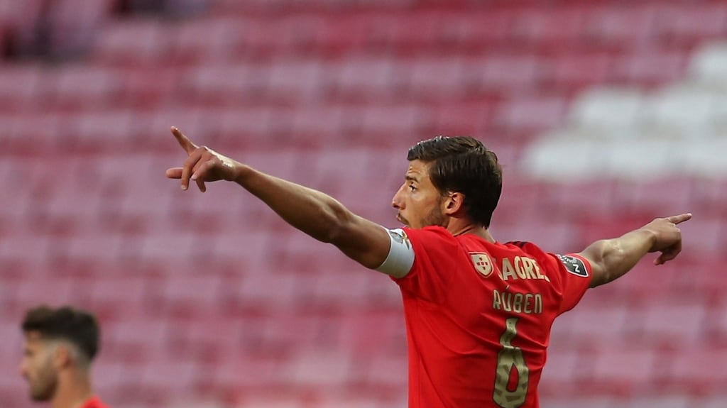 Manchester City have agreed a €55 million fee with Benfica for the centre-back Rúben Dias. Photograph: Manuel De Almeida/EPA
