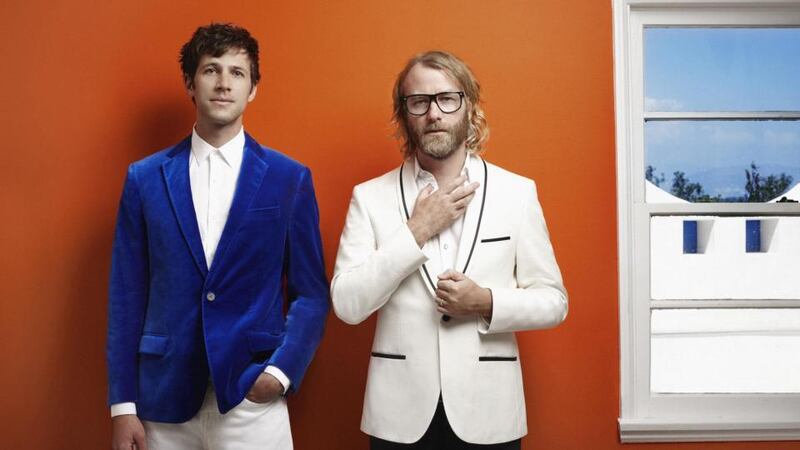 Deadline-free collaboration: Brent Knopf and Matt Berninger of EL VY (pronounced like a plural of Elvis, obviously)...