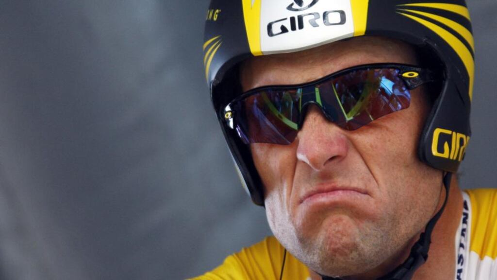 Lance Armstrong says he’s sorry he and other cyclists were “put in a place” where they felt doping was necessary. Photograph: Jean-Paul Pelissier/Reuters