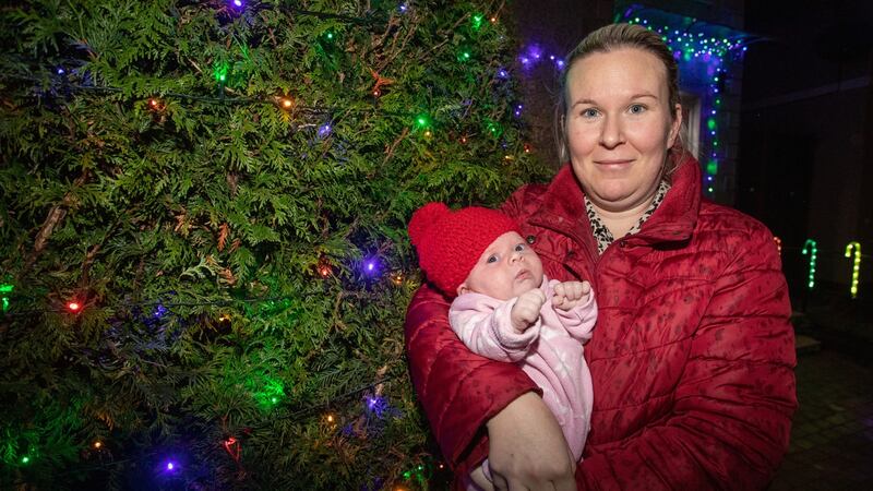Valerie Geraghty’s niece, Elaine Byrne, and her baby, Ria, will be joining in the family festivities. Photograph: Bryan James Brophy