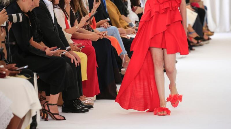 Red ruffle layered dress by Delpozo €1,850 at Brown Thomas