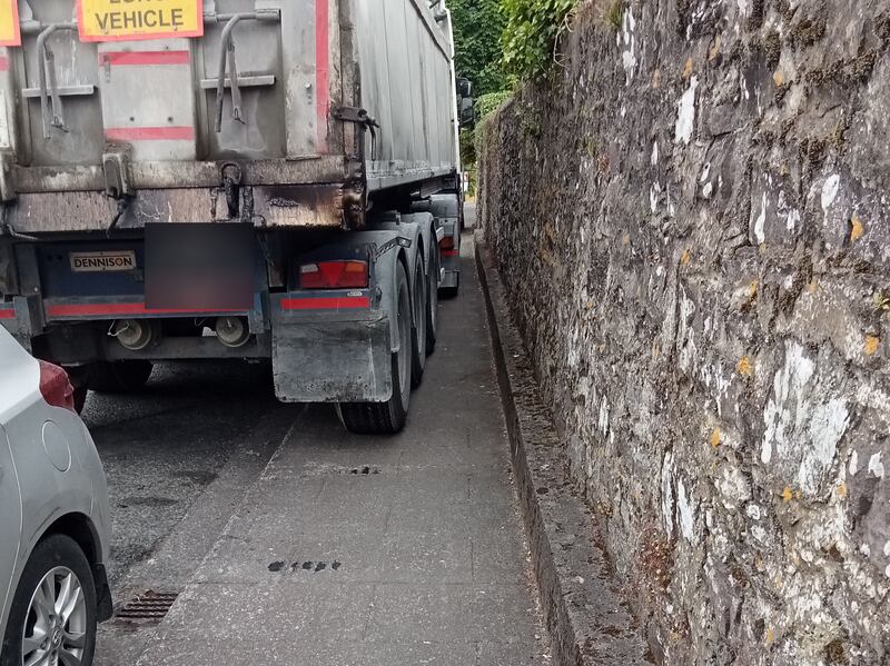 Cars parked on footpaths were the most common obstacles encountered. Photograph: NCBI