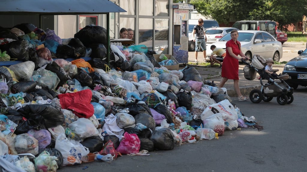 The Lviv garbage crisis might be over but it could yet taint the political future of the city’s mayor, Andriy Sadovyi.  Photograph: Pavlo Palamarchuk/Reuters