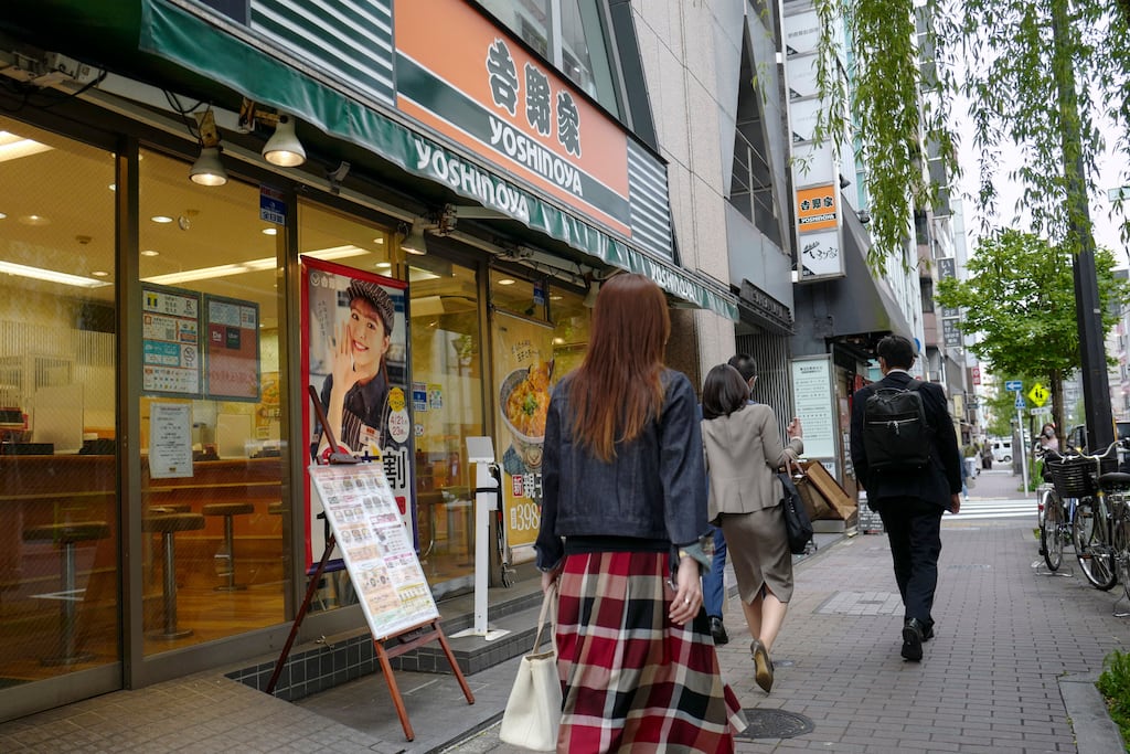 Yoshinoya, which operates about 1,000 restaurants in Japan, reported the incident to police after it became aware of the video in February. Photograph: Kazuhiro Nogi/AFP
