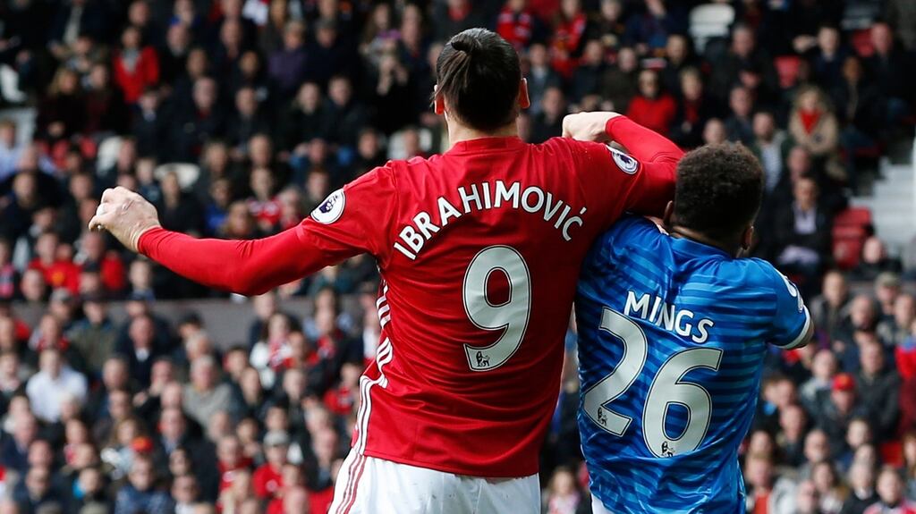 Manchester United striker Zlatan Ibrahimovic has accepted a charge of violent conduct and will serve a three-match ban with immediate effect, the Football Association has announced. Photo: Andrew Yates/Reuters
