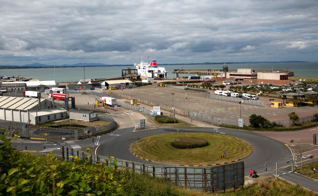 Port authorities were alerted to the presence of the men in the trailer in Rosslare after hearing noise coming from inside. Photograph: Collins Photos