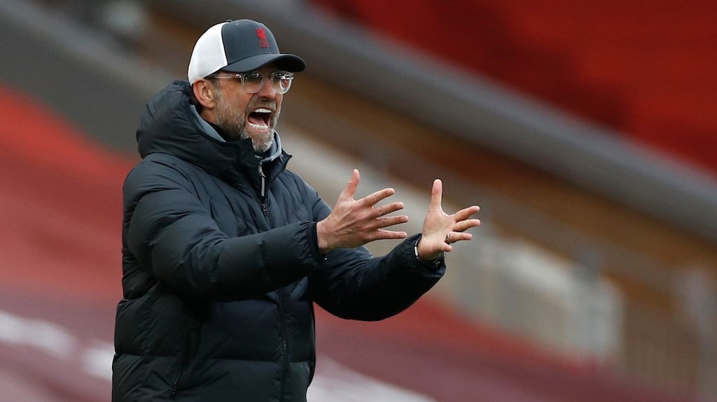 Liverpool manager Jürgen Klopp has ruled himself out of the Germany job after Joachim Löw announced he will step down as national team manager after the European Championship finals. Photograph: Phil Noble/PA Wire