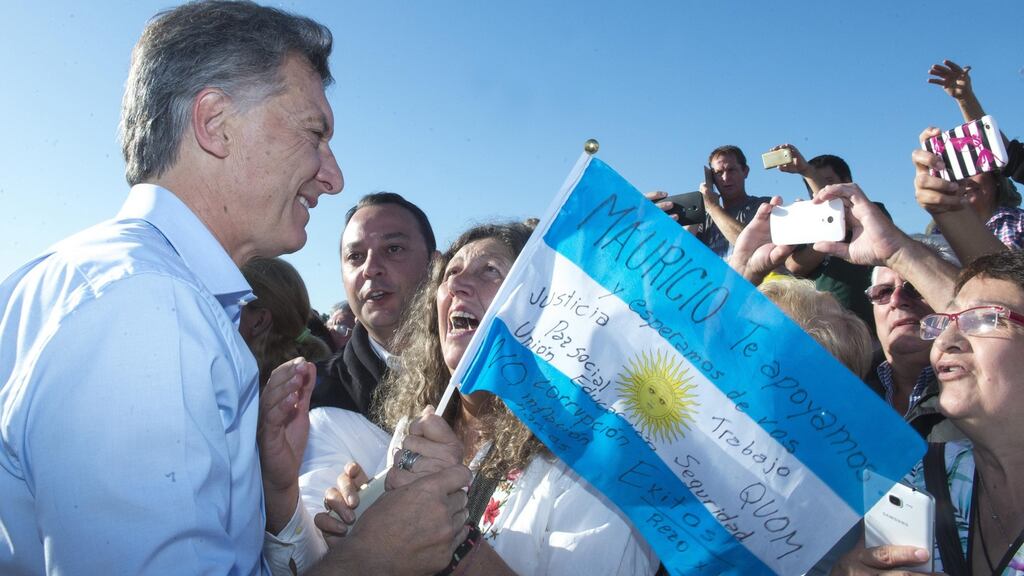 Argentine president Mauricio Macri: country returns to the markets after 15 years of legal conflict between Argentina and holders of its defaulted debt. Photograph: EPA