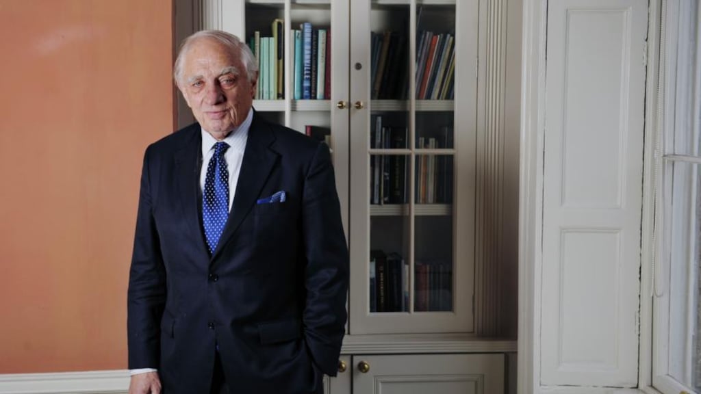 “I think it would be a gross exaggeration to say that the outcome of the summit is anything like satisfactory in terms of saving lives,” said Peter Sutherland, speaking to RTÉ’s Morning Ireland. Photograph: Aidan Crawley/The Irish Times.