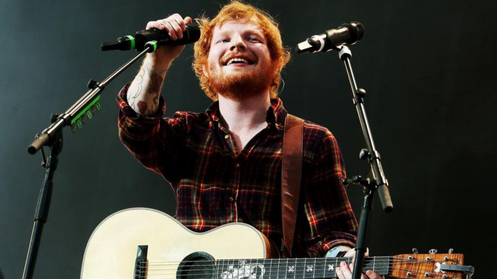 Ed Sheeran performs in concert at Croke Park, Dublin, on Friday July 24th. Photograph: Brian Lawless/PA Wire