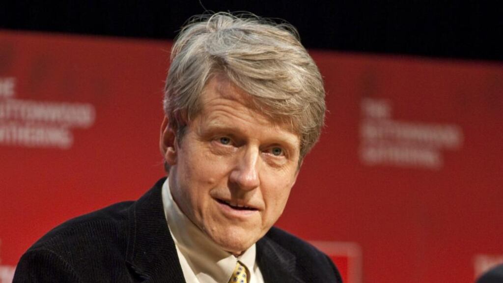 Nobel economist Robert Shiller’s Yale International Centre for Finance find confidence among individual investors, as measured by the percentage believing stocks will be higher in a year’s time, is at an all-time low. Photograph: Bloomberg via Getty Images