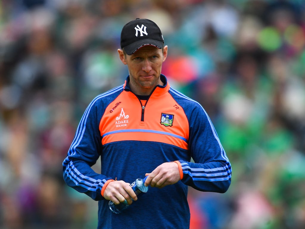 Limerick performance psychology coach Tony Óg Regan before a Munster senior hurling championship match against Cork at the Gaelic Grounds in Limerick in May 2019. Photograph: Piaras Ó Mídheach/Sportsfile