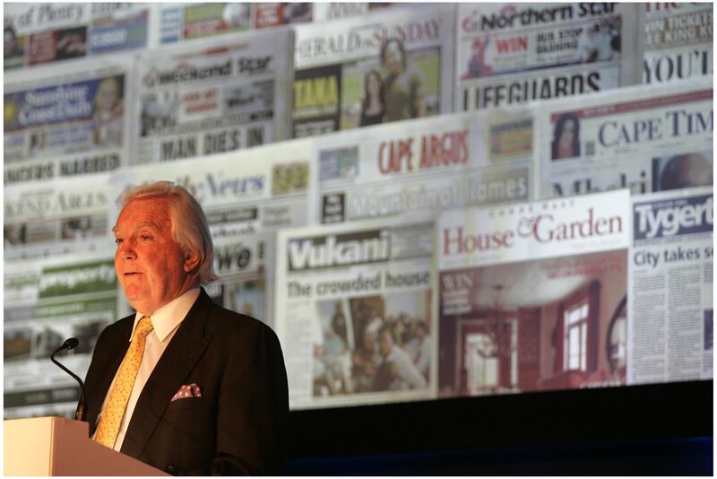 Tony O'Reilly, chief executive of Independent News & Media, speaking at the group AGM in Dublin, 2006.Photographer: Dara Mac Dónaill