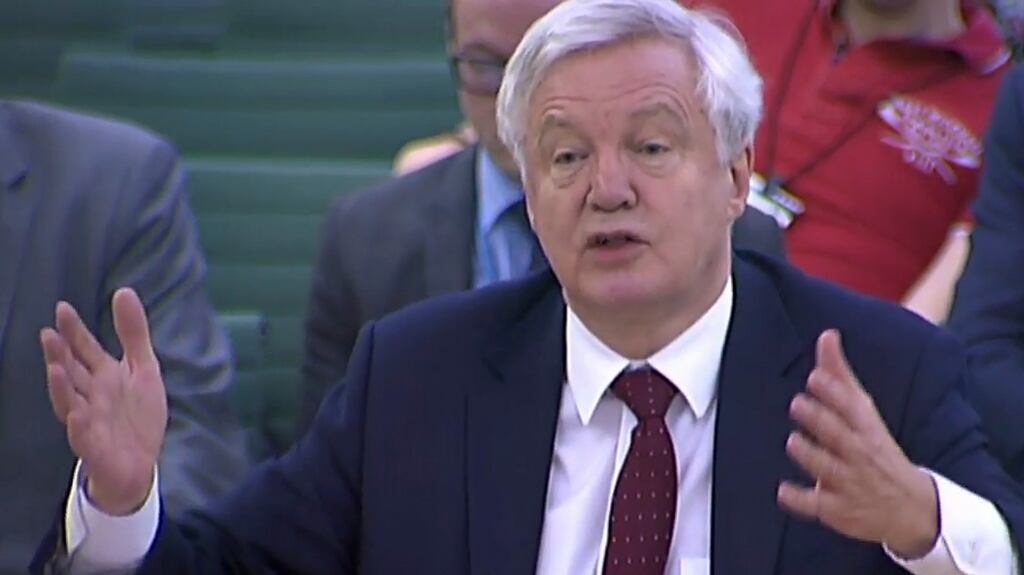 Britain’s Brexit secretary David Davis said on Wednesday that parliament may not get to vote on a final Brexit deal until after Britain leaves the EU. Photograph: AFP