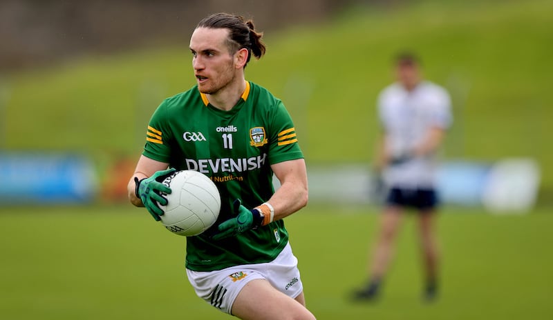 Meath’s Cillian O’Sullivan in action in 2022. 'I’m on DMTs – disease modifying therapies. What that does is slow down the progression with the disease. This is lifelong. I have it forever.' Photograph: Ryan Byrne/Inpho