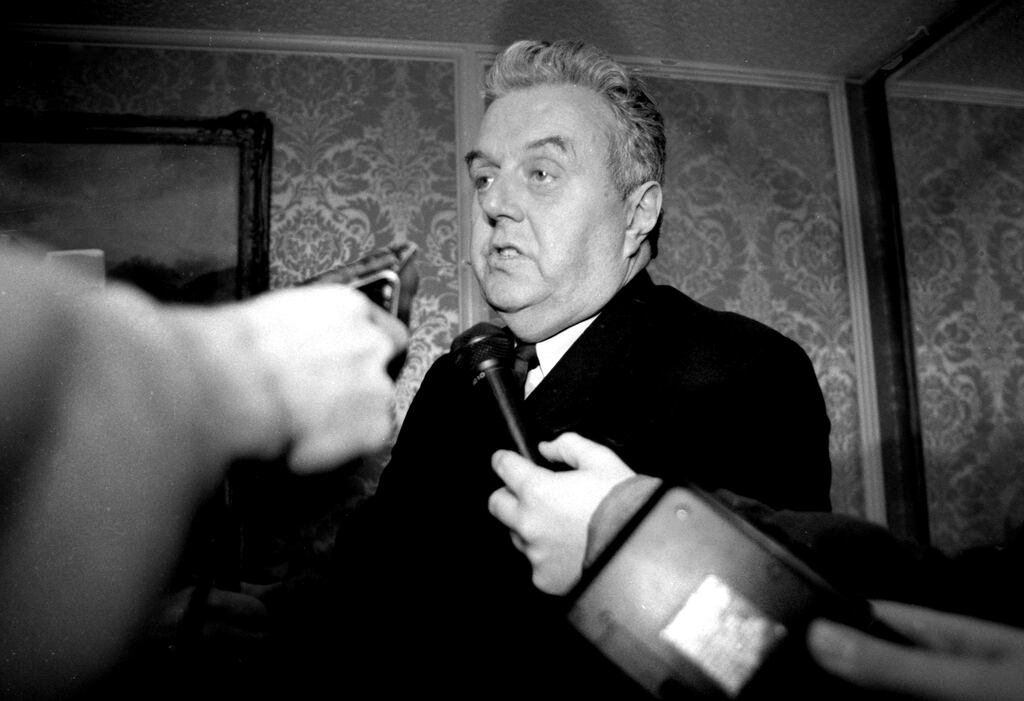Joe Delaney pictured at an FAI press conference in 1996. Photograph: Billy Stickland/Inpho