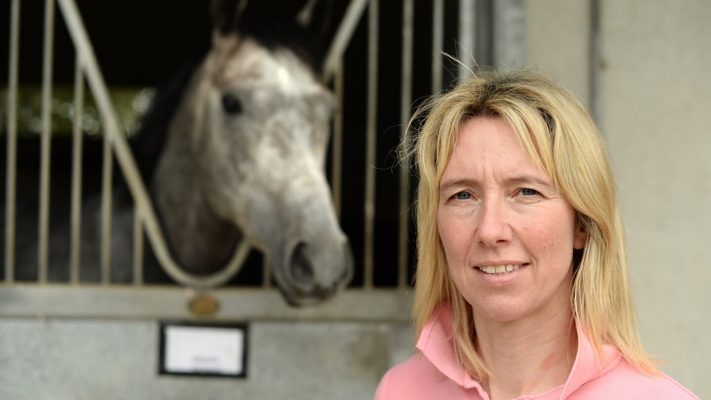 Valerie Keatley, head girl at Johnny Murtagh’s yard: “You get a great buzz out of a winner.” Photograph: Dara Mac Dónaill