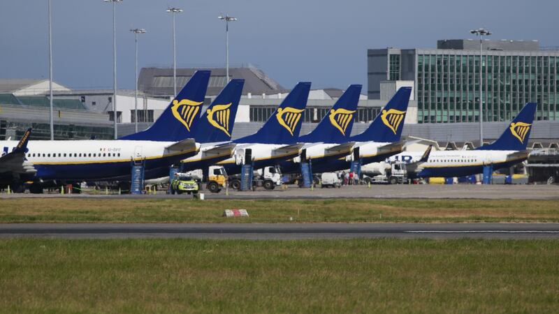 Ryanair has blamed the pilot and cabin crew strikes that blighted its summer, along with rising fuel prices, for a €150m reduction in predicted profit. Photograph: Nick Bradshaw