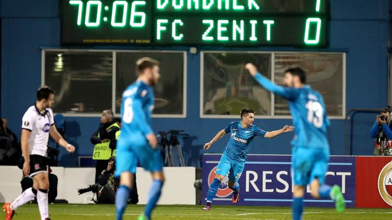 Dundalk faced Zenit St Petersburg in the group stages of the 2016-17 Europa League. Photograph: Ryan Byrne/Inpho