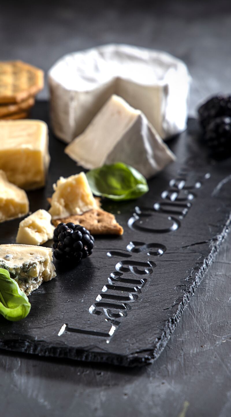 A SLATED cheese board made by Ed and Tara Hammond from their studio in Wicklow. Photograph: Harry Weir Photography