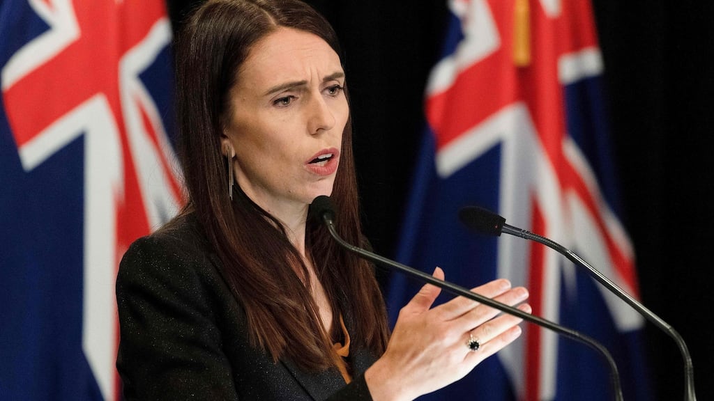 New Zealand prime minister Jacinda Ardern spoke to the media during her post cabinet press conference on Monday. Photograph: Marty Melville/ AFP/Getty Images