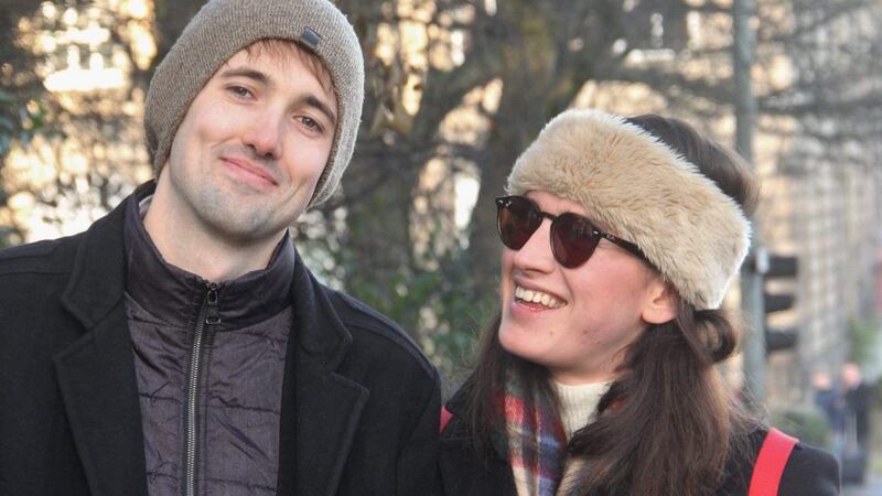 Conor Lane and his girlfriend Helena McNish in Edinburgh last December