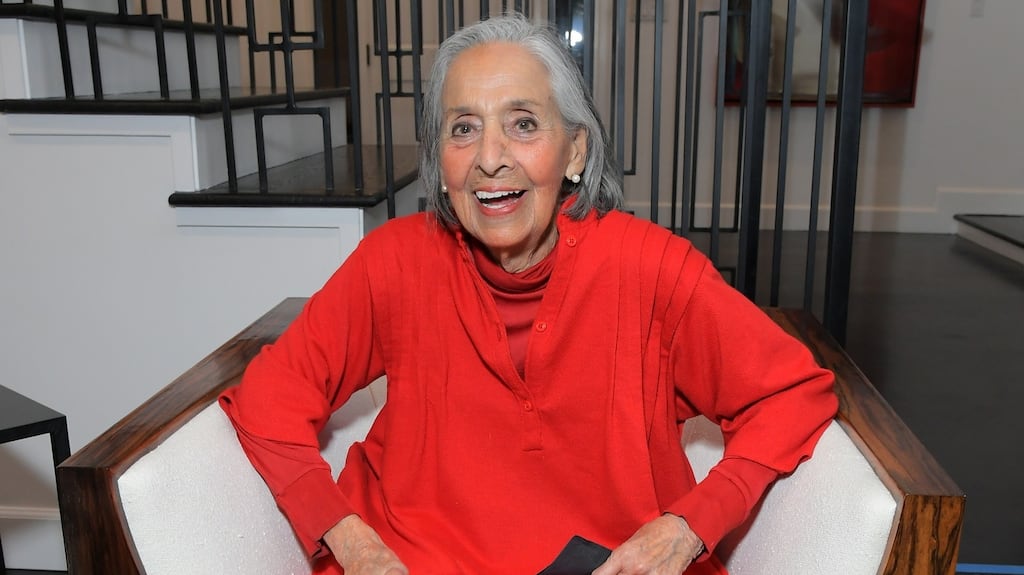 Luchita Hurtado. Public collections across the world, including the Metropolitan Museum and the Museum of Modern Art in New York and the British Museum in London, now feature her work. Photograph: Charley Gallay/Getty Images