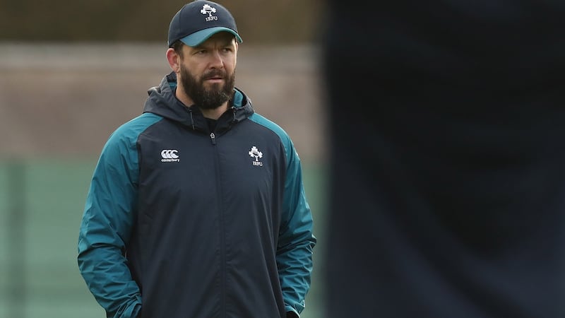 Andy Farrell will be plotting the defensive system to negate England and their chief playmaker, his son Owen. Photograph: Billy Stickland