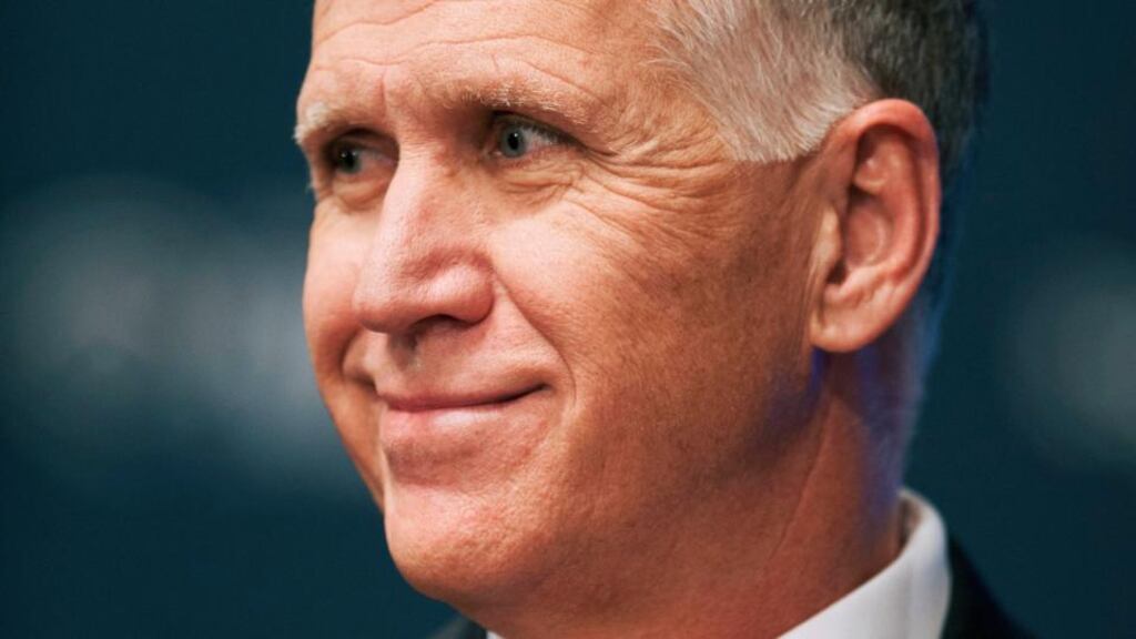 Thom Tillis’s victory as the Republican nominee for North Carolina in the race for the Senate is seen as more ground won by the Republican establishment in the internal tug of war with the Tea Party. Photograph: Reuters/Davis Turner
