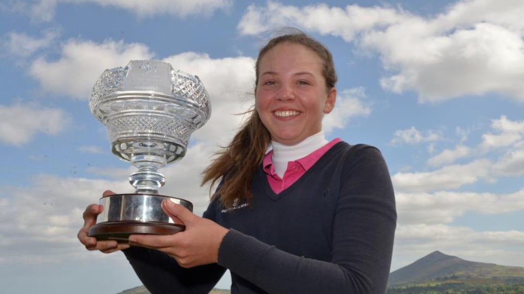 Isabella Holpfer (Austria) winner of the 2015 Irish Women’s Open Strokeplay Championship at Dún Laoghaire Golf Club. Photograph: Pat Cashman