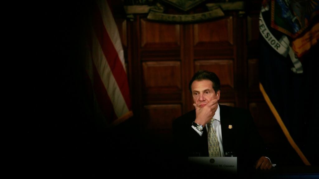 New York governor Andrew Cuomo tweeted his support for the pride centre, writing that it was ‘way past time’ that it be permitted to march in the Staten Island parade. Photograph: Nathaniel Brooks/New York Times