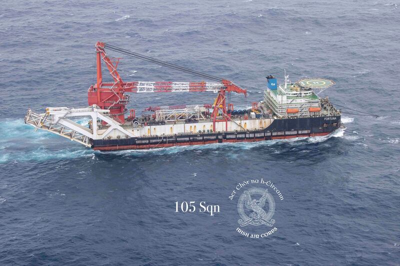 One of the Russian vessels observed by the Irish Air Corps in Ireland's EEZ last year. Photograph: Irish Defence Forces